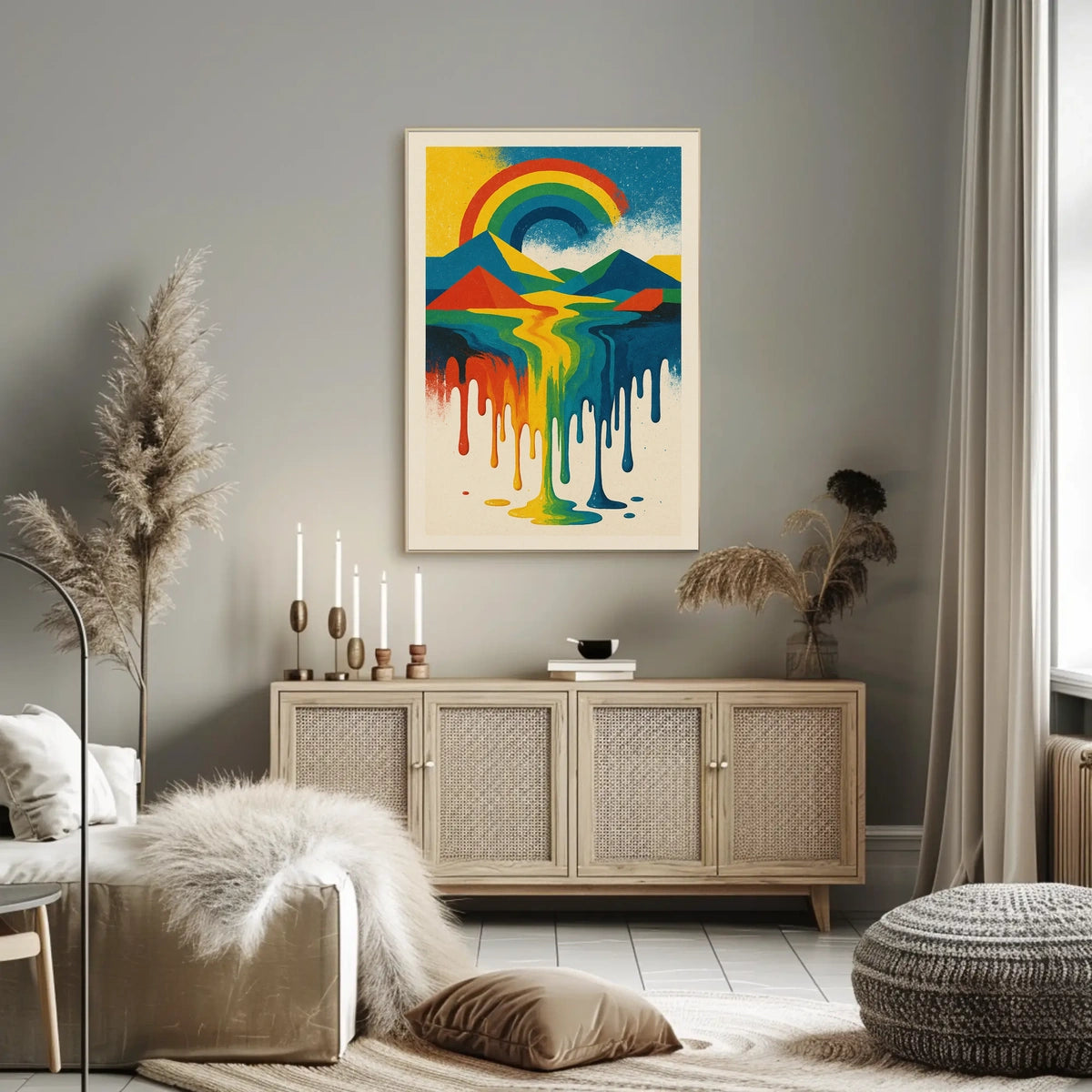 Vibrant Landscape Abstraction Abstract Poster