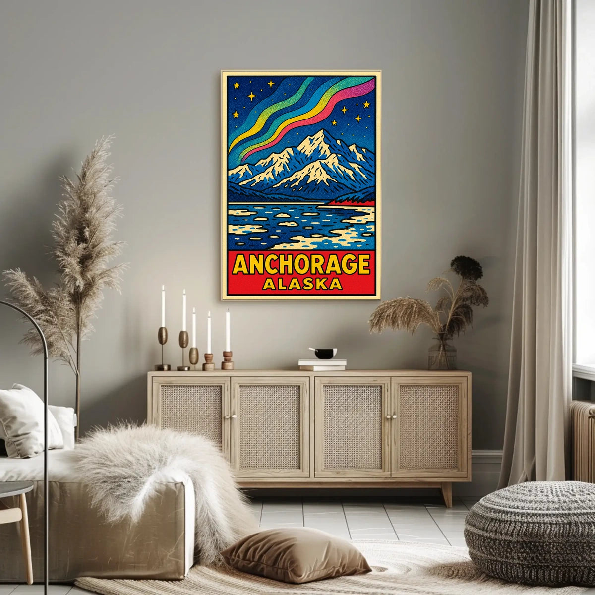 Anchorage, Alaska A Vibrant Landscape Poster