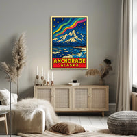 Anchorage, Alaska A Vibrant Landscape Poster