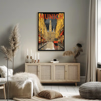Munich Street Scene Poster