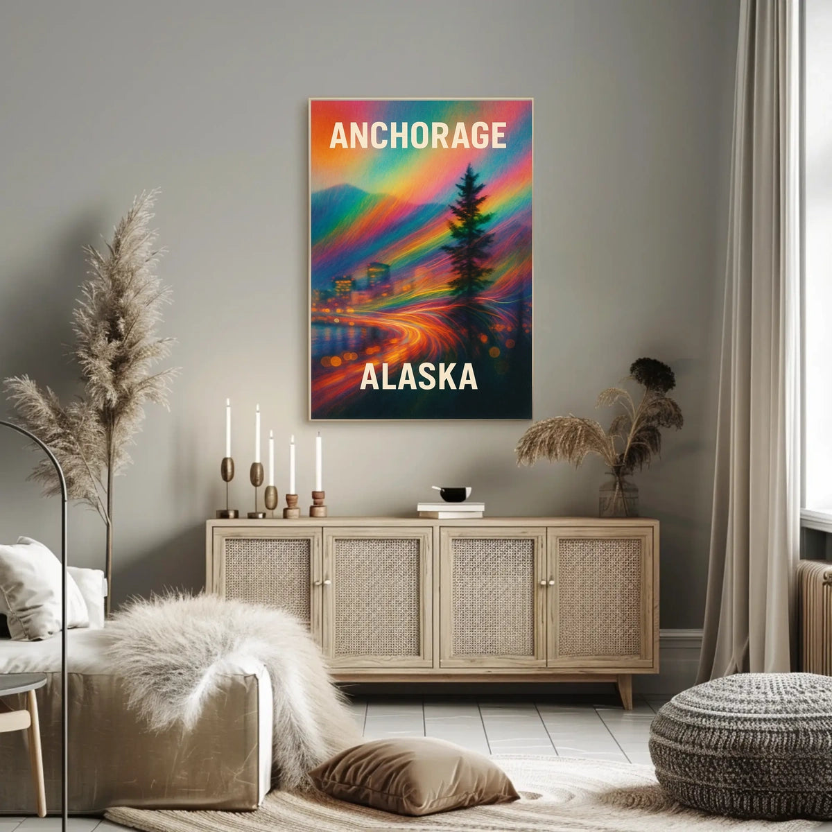 Anchorage, Alaska A Vibrant Journey Poster