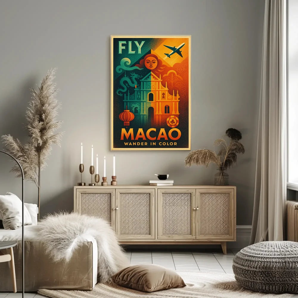Travel to Macao Vibrant Exploration Travel Poster PosterGoat