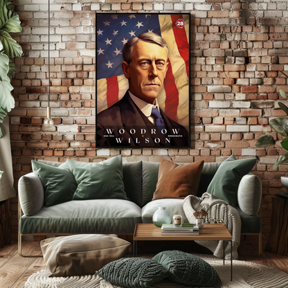 Woodrow Wilson 28th President Of The United States Portrait