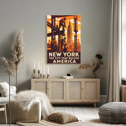 New York The City That Builds America Poster PosterGoat