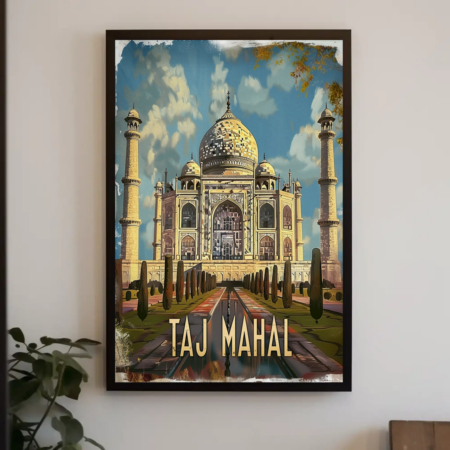 Taj Mahal India Monument Travel Poster