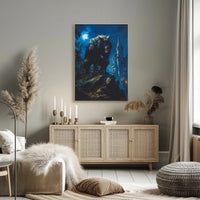 Moonlit Beast Wall Art Print Poster for Home Decor PosterGoat