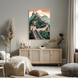 Majestic View of China's Great Wall Cultural Heritage Poster