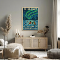 Fairbanks Aurora Christmas Poster
