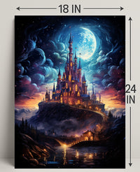 Enchanted Moonlit Castle Poster