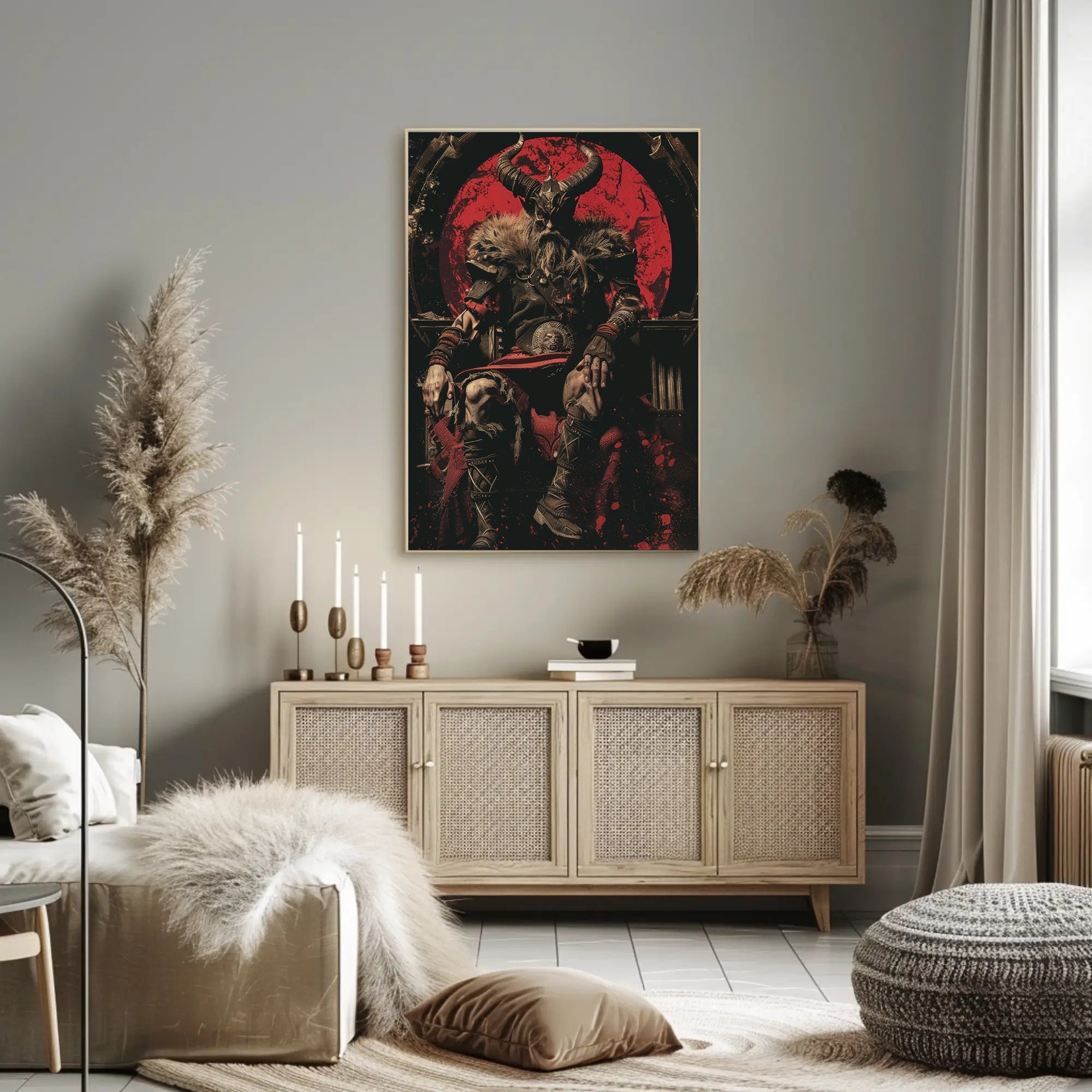The Dark Warlord Art Print Poster for Home Decor and Wall Art PosterGoat