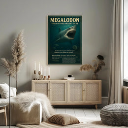 Megalodon Predators from the Past Animal Poster PosterGoat