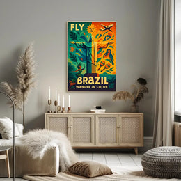 Brazil Travel Poster Vibrant Rio de Janeiro Adventure PosterGoat