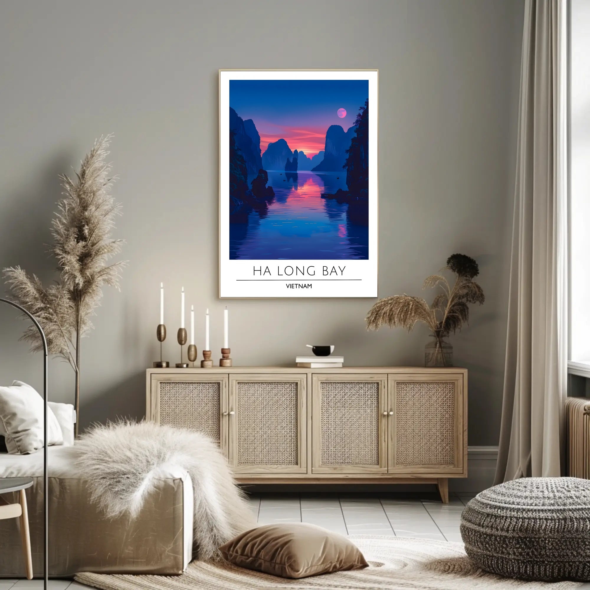 Scenic Ha Long Bay Travel Poster