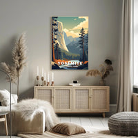 Yosemite Vintage Travel Poster Wall Art Print