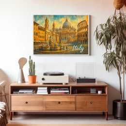 Timeless Italy Watercolor Wanderlust Poster