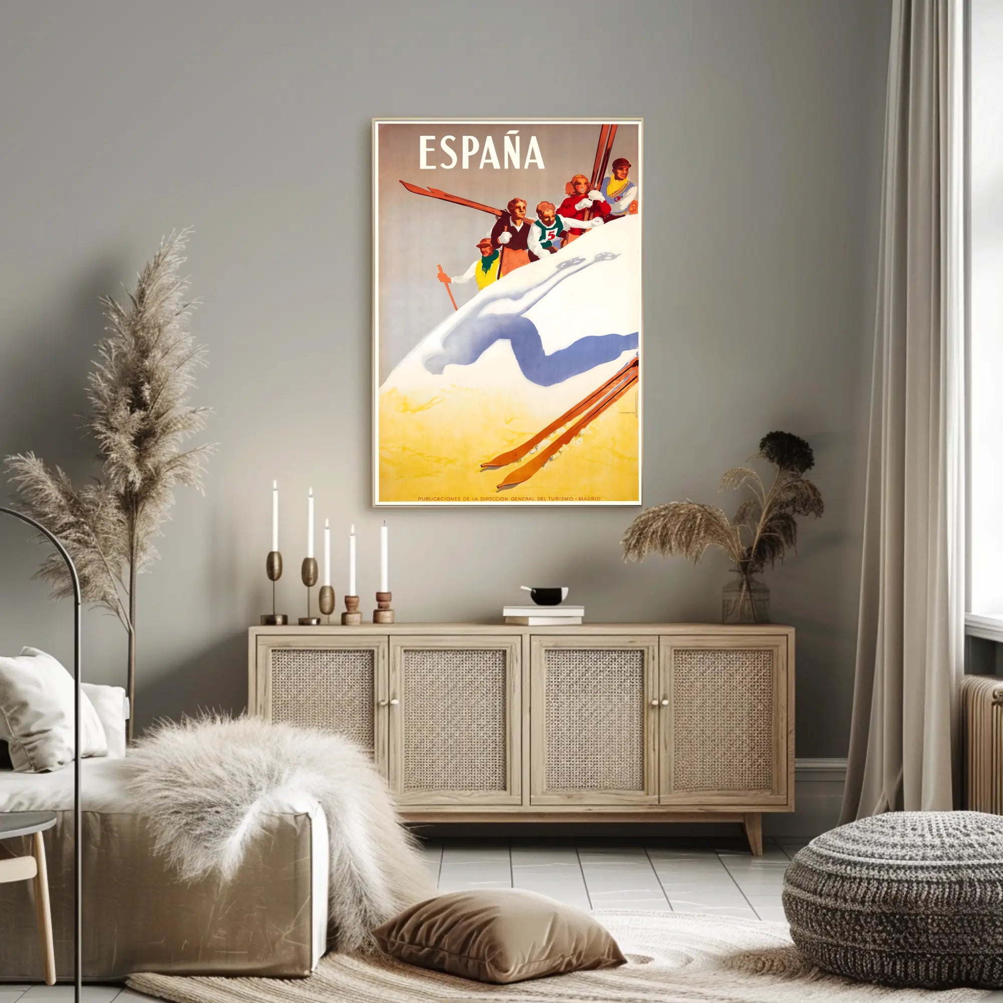 Skiing Adventures in Spain Poster PosterGoat