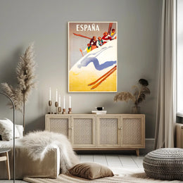 Skiing Adventures in Spain Poster PosterGoat