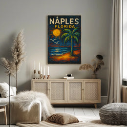 Naples Florida Poster Wall Art Coastal Beach Decor