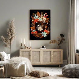 Cozy Holiday Beverage Art Poster - Abstract or Artistic Poster