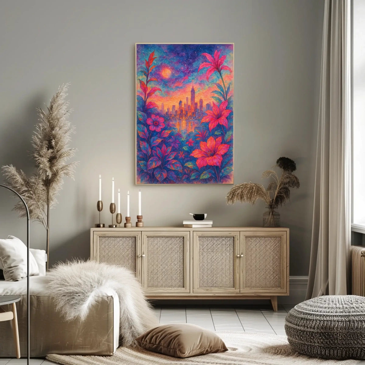 Cityscape In Bloom Poster