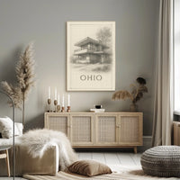 Ohio Architectural Sketch Poster