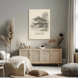 Ohio Architectural Sketch Poster