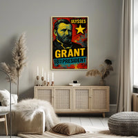 Ulysses S. Grant 18th President of the United States Graffiti Pop Art Poster