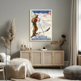 Skiing in the Dolomites Poster PosterGoat