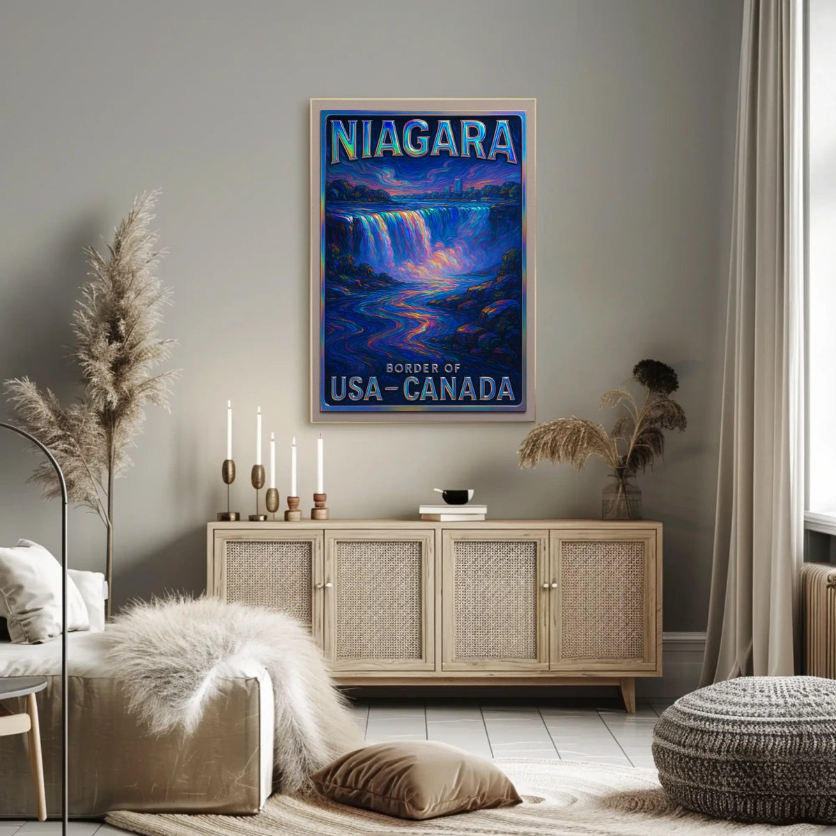 Niagara Falls Impressionistic Travel Poster