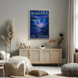 Niagara Falls Impressionistic Travel Poster