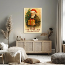 Santa Monk Christmas Gift Illusion Cultural Poster
