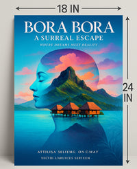 Bora Bora  A Surreal Escape Poster PosterGoat
