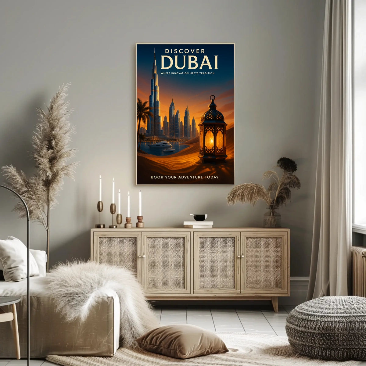 Discover Dubai A Fusion of Innovation and Tradition Description Poster