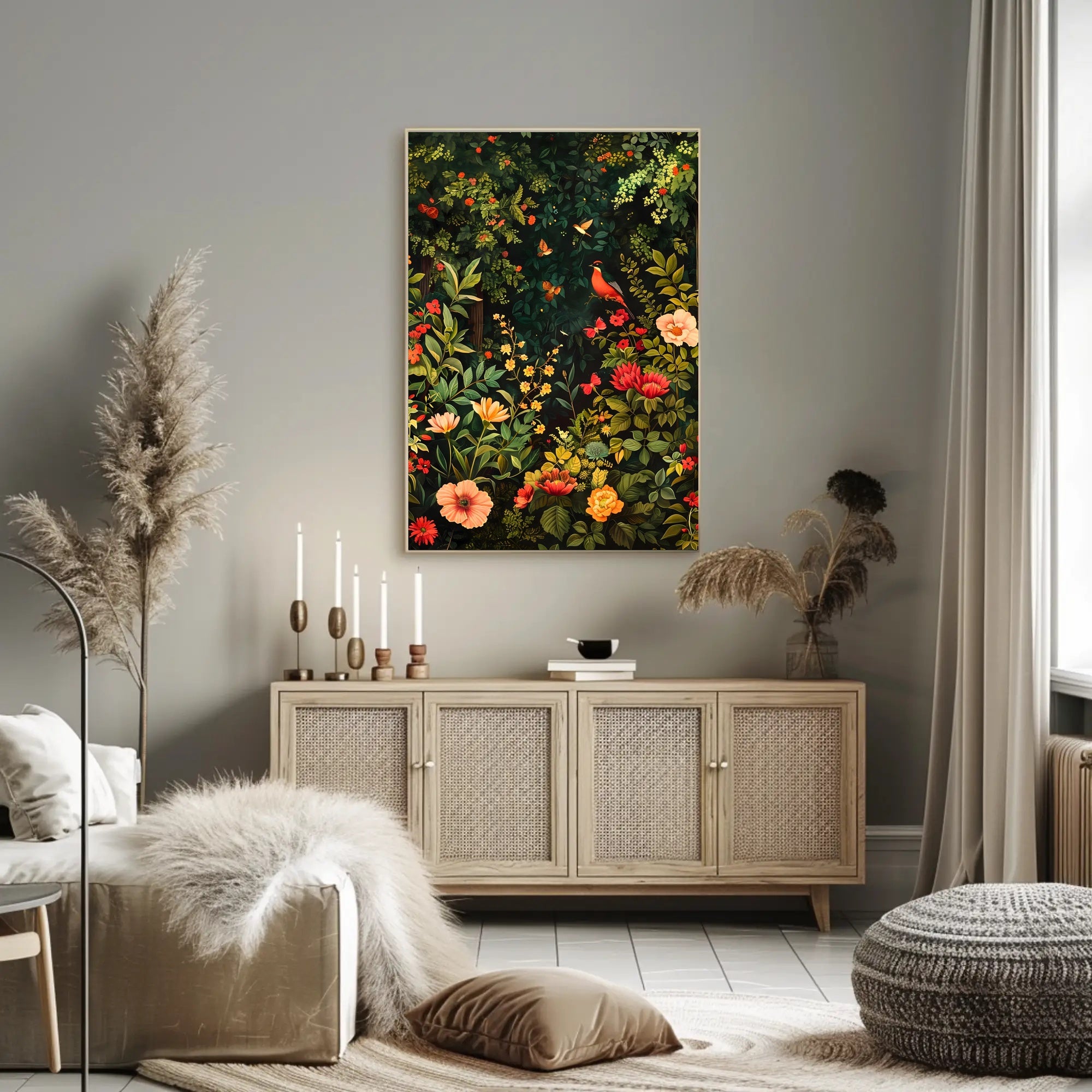 Vibrant Garden Symphony Wall Art Print