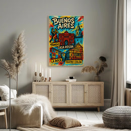 Buenos Aires Highlights Vintage Poster Print PosterGoat