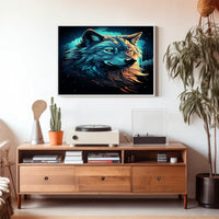 Majestic Wolf In The Night Poster