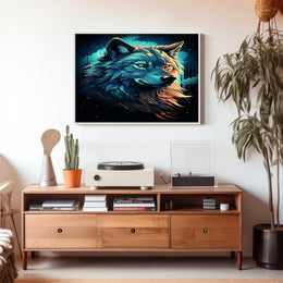 Majestic Wolf In The Night Poster