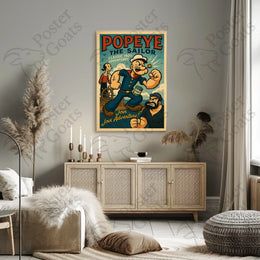 Cartoon Sailor Adventure: Vintage Pop Culture Poster
