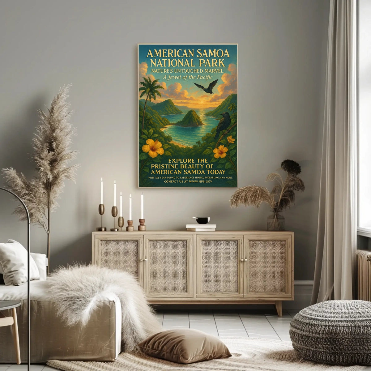 American Samoa National Park Nature Travel Poster