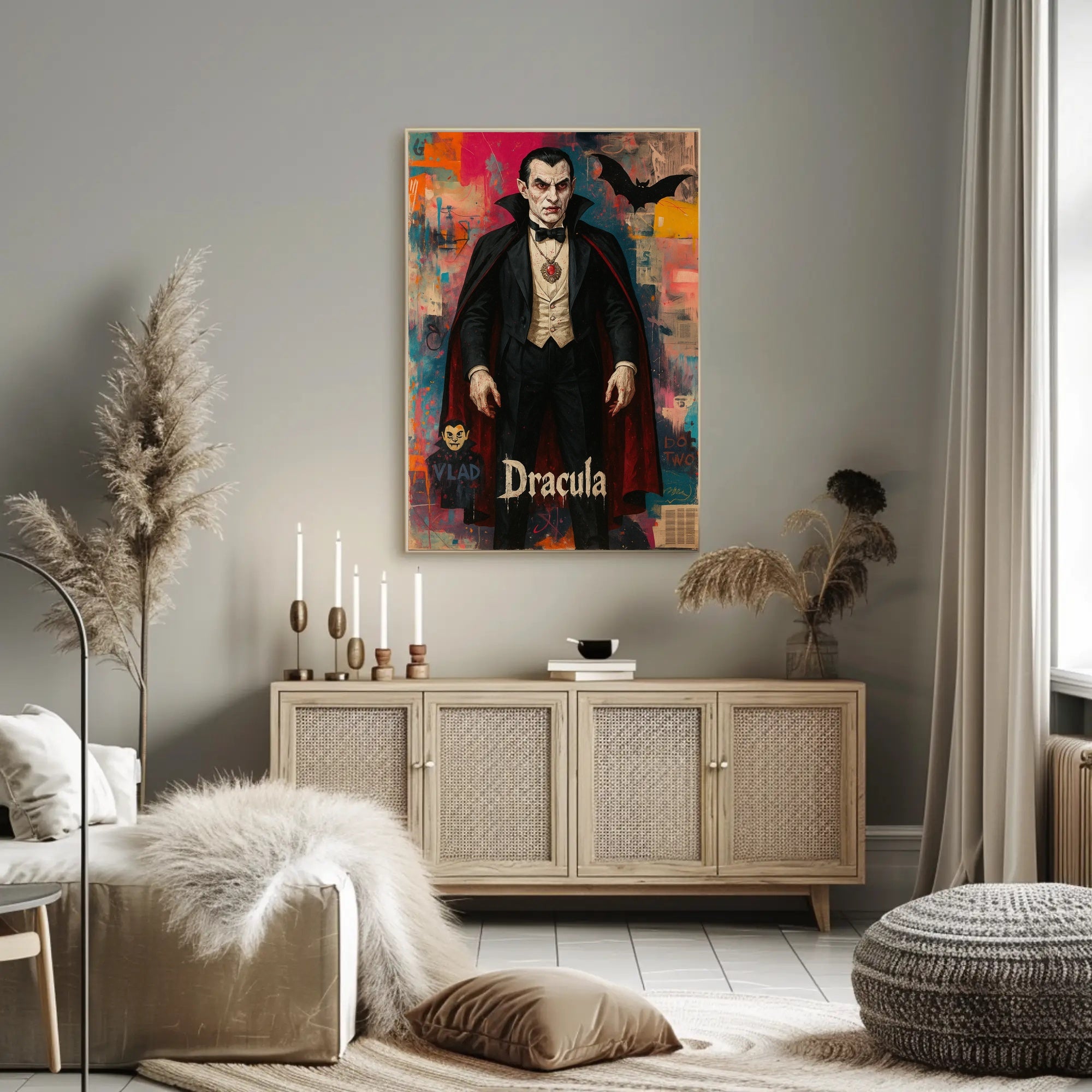 Vampire Chic: Dramatic Dracula Art Pop Culture Poster