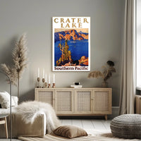 Crater Lake Southern Pacific Poster