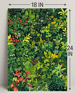 Lush Botanical Illustration Poster for Nature Lovers