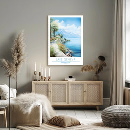 Tranquil Beauty of Lake Geneva Poster