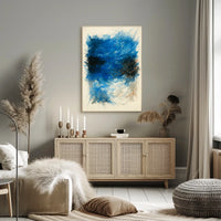 Abstract Blue Swirl Abstract Poster