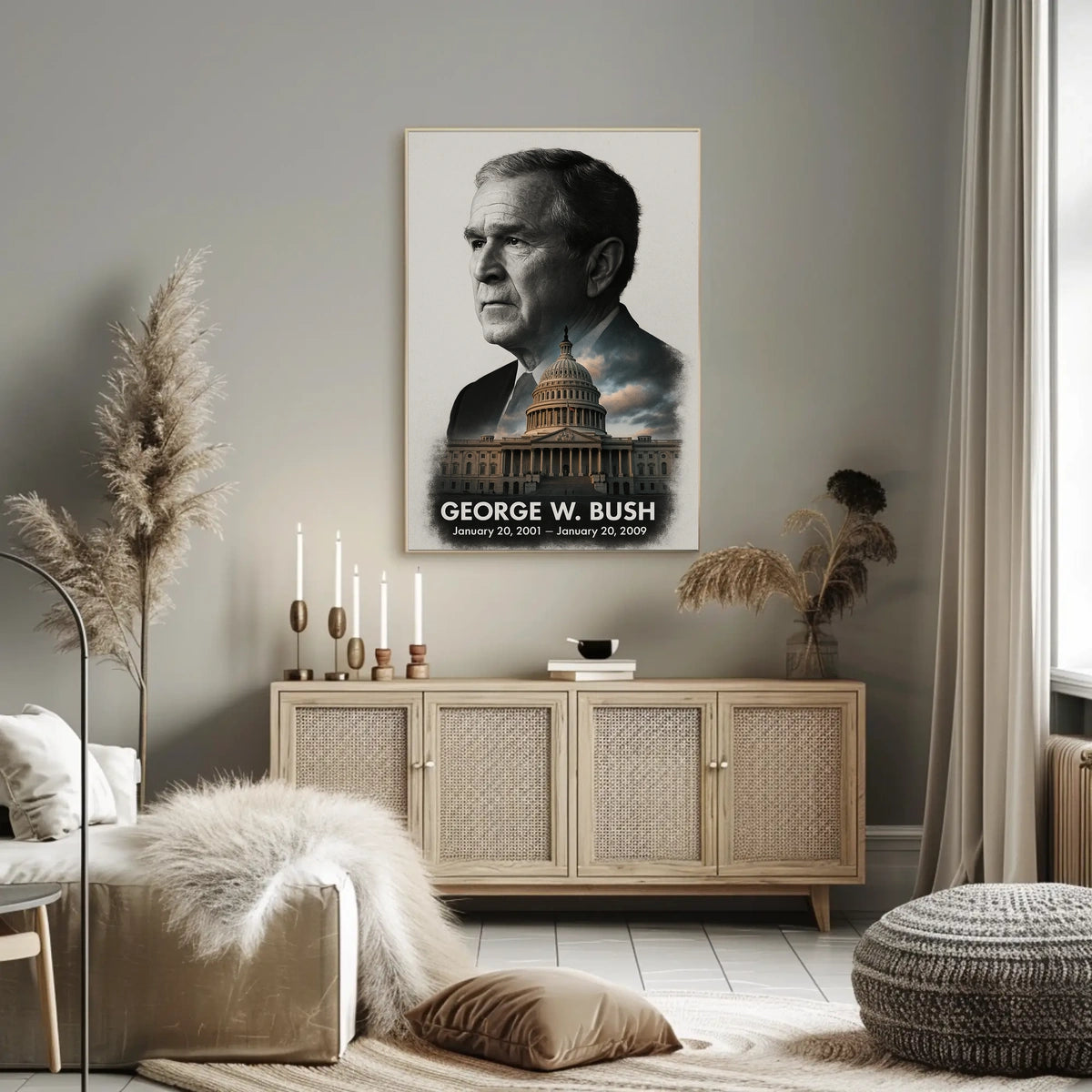 George W. Bush 43rd President of the United States Reflections Poster