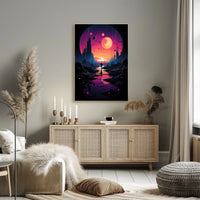 Celestial Fantasy Realm Surreal Art Poster