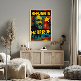 Benjamin Harrison 23rd President of the United States Graffiti Pop Art Poster