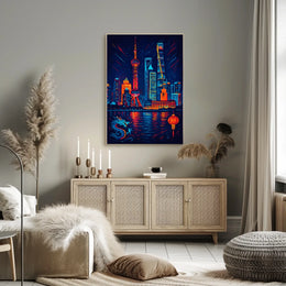 Neon Nights in Shanghai Poster