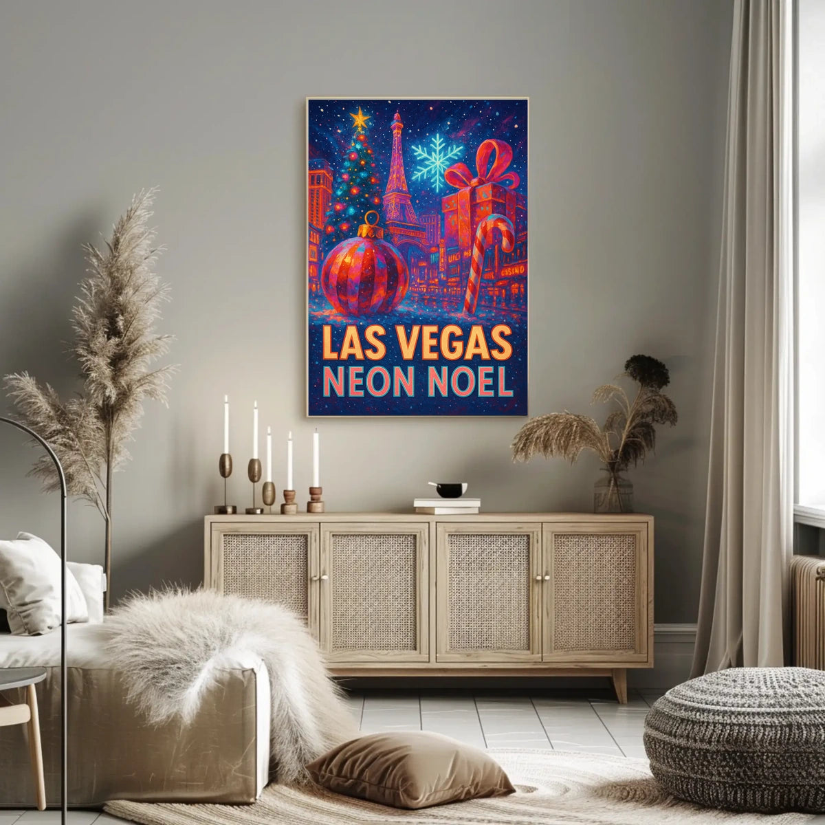 Las Vegas Neon Noel Poster