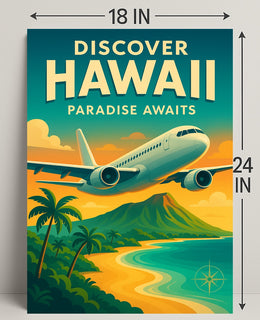 Discover Hawaii Vintage Travel Poster PosterGoat